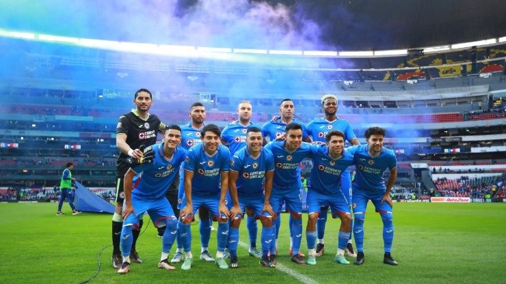 Cruz Azul en el partido ante los Rayados de Monterrey